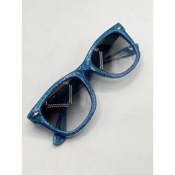 Glitz By Susan Lauter 1980\'s Blue Glitter Sunglasses Vintage NOS main image 5